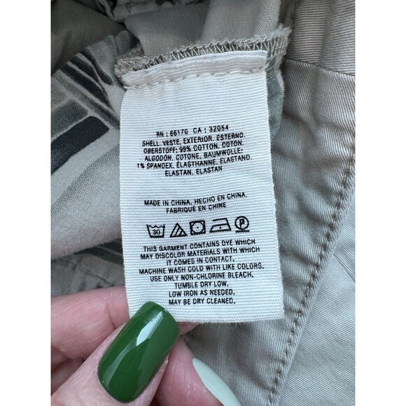 Anthropologie Womens Patchwork Relaxed Mid Rise Straight Leg Chino Pant Beige 28 - Picture 8 of 13